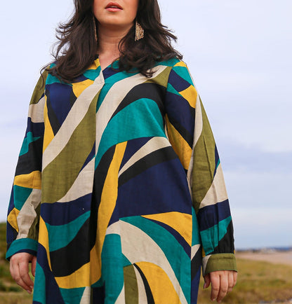 Robe courte imprimée coton HILD