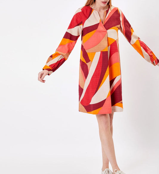 Robe courte imprimée coton HILD