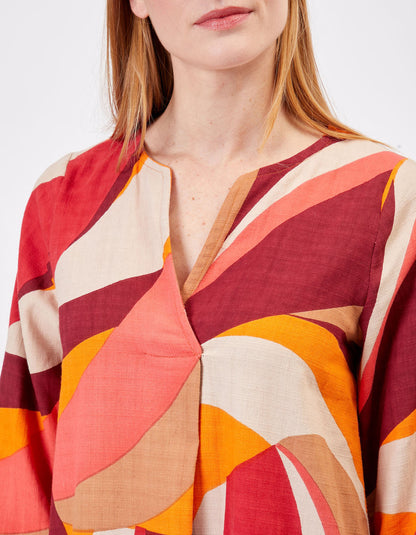 Robe courte imprimée coton HILD