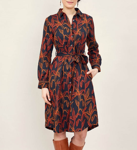 Robe chemise imprimée en coton KANNI