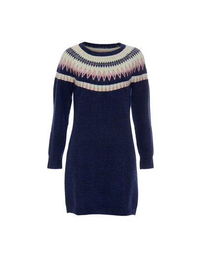 Robe pull jacquard à motif LATA