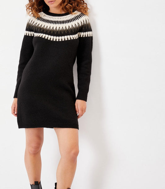 Robe pull jacquard à motif LATA