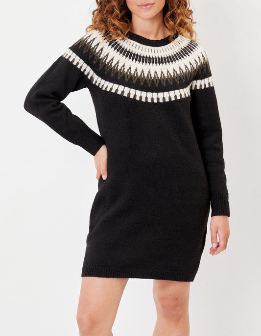 Robe pull jacquard à motif LATA