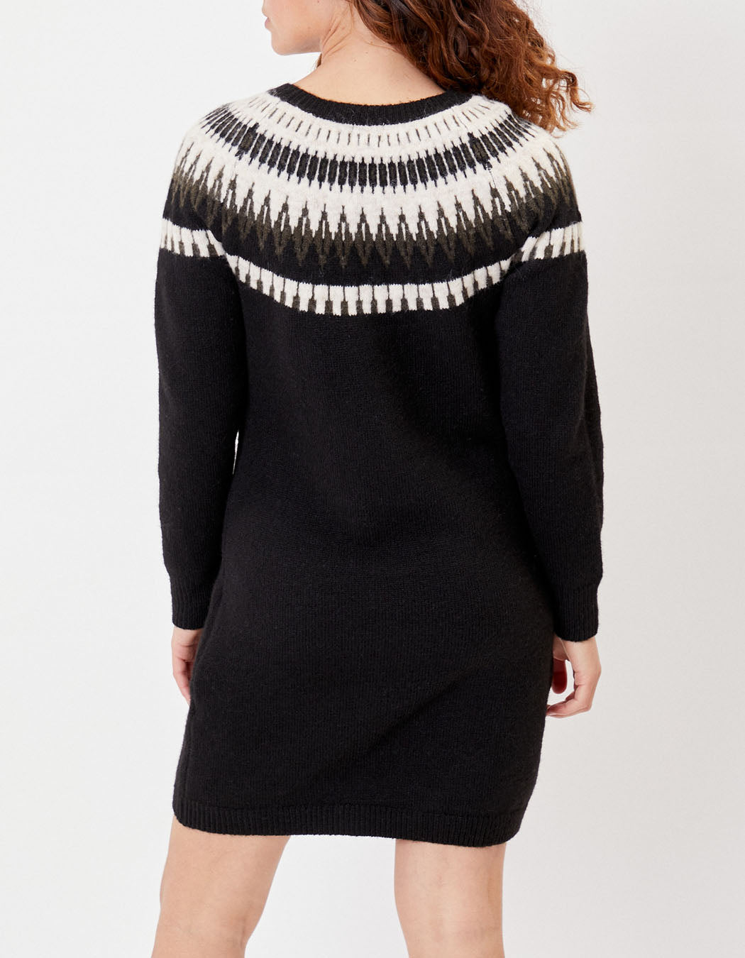 Robe pull jacquard à motif LATA
