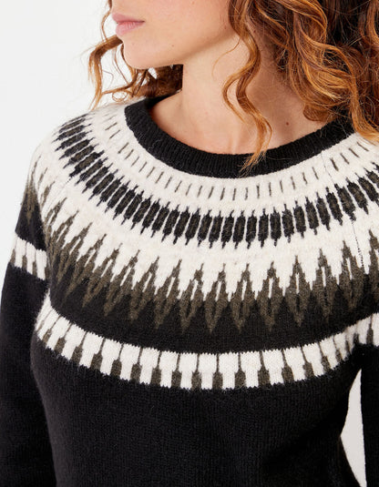 Robe pull jacquard à motif LATA