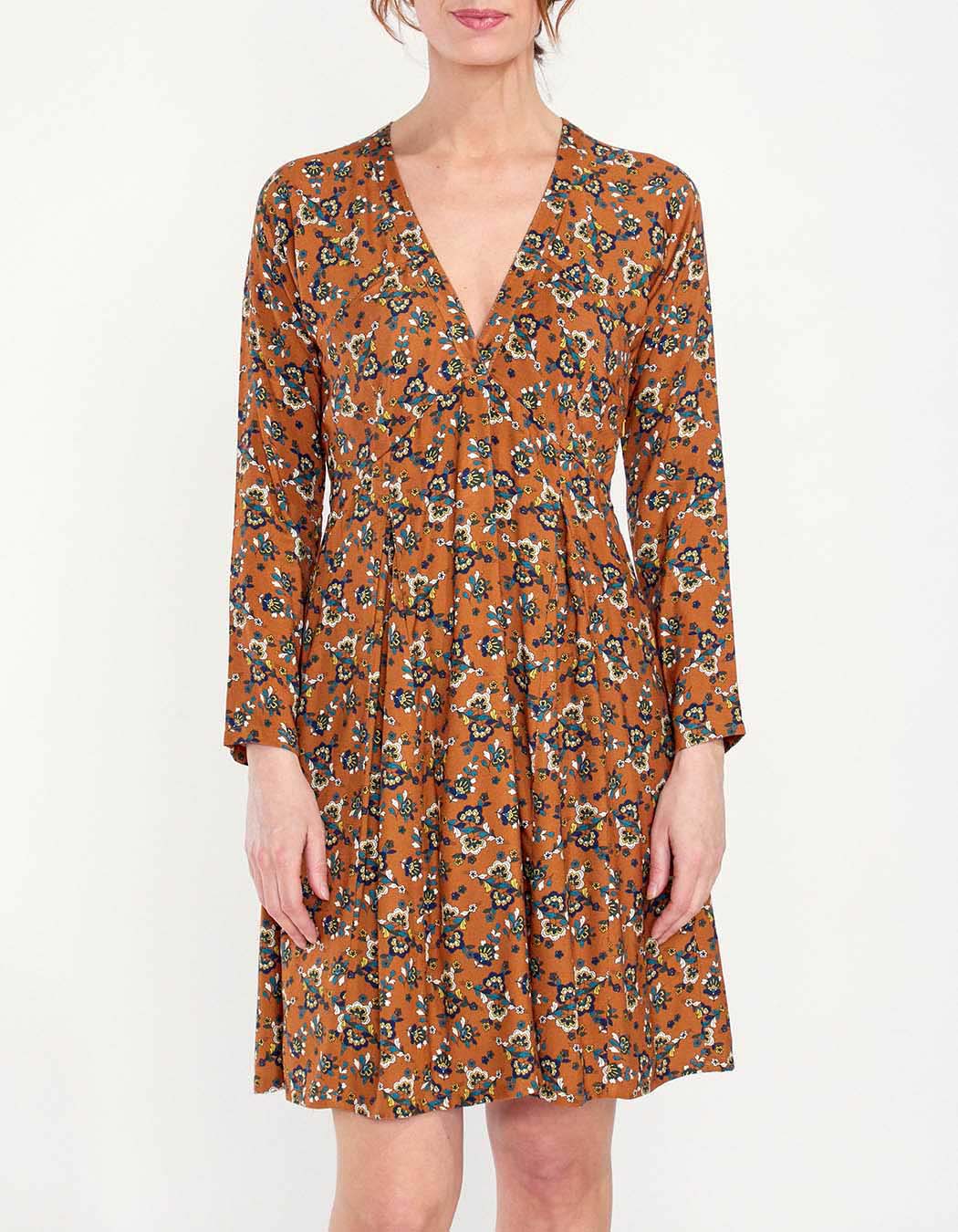 Robe fluide evasée imprimée MIRZAPUR