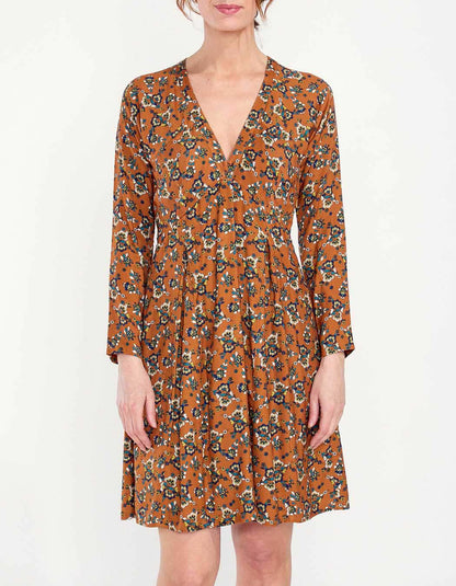 Robe fluide evasée imprimée MIRZAPUR