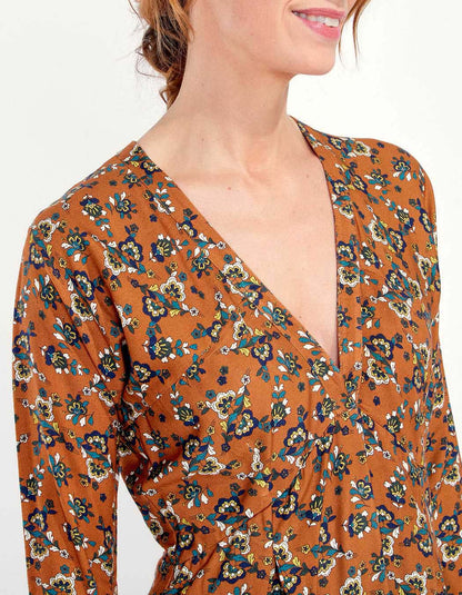 Robe fluide evasée imprimée MIRZAPUR