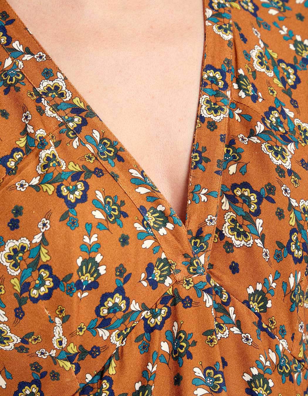 Robe fluide evasée imprimée MIRZAPUR
