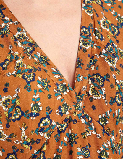 Robe fluide evasée imprimée MIRZAPUR