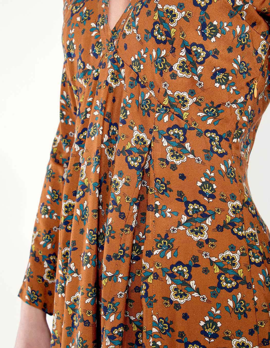 Robe fluide evasée imprimée MIRZAPUR