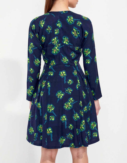 Robe fluide evasée imprimée MIRZAPUR