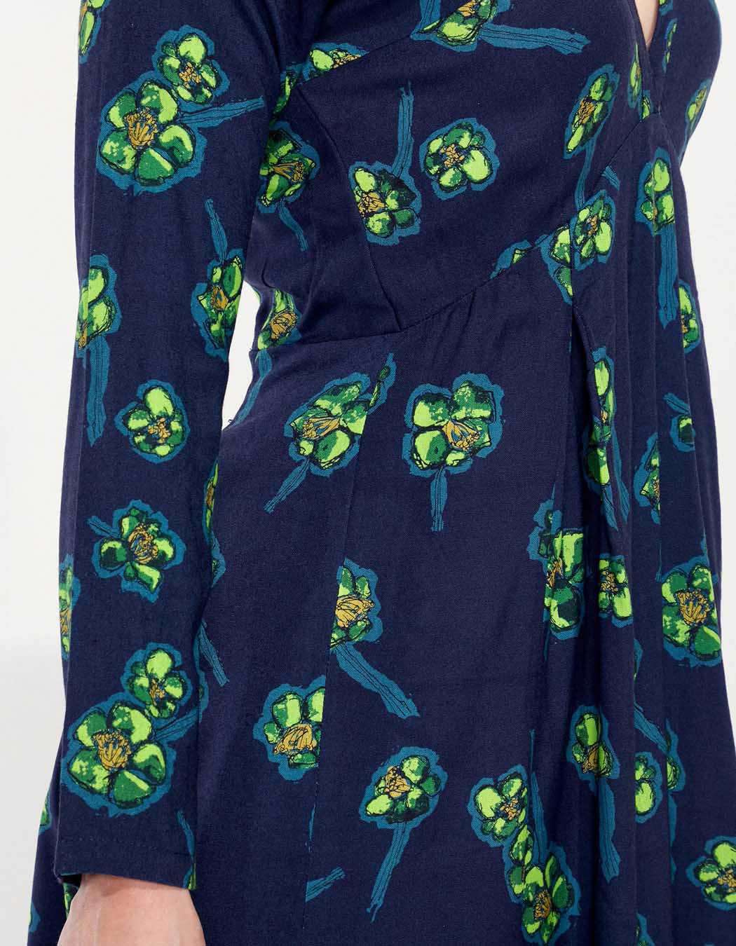 Robe fluide evasée imprimée MIRZAPUR