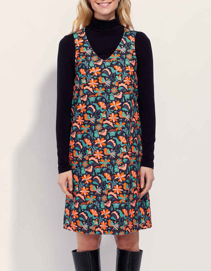 Robe chasuble en velours lisse MASA