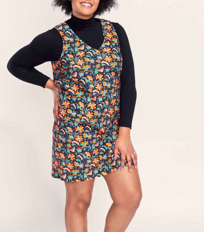 Robe chasuble en velours lisse MASA