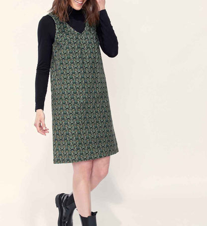 Robe chasuble en velours lisse MASA
