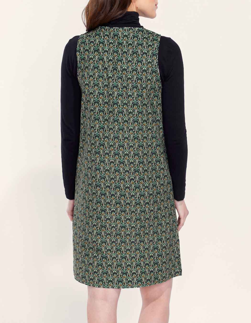 Robe chasuble en velours lisse MASA
