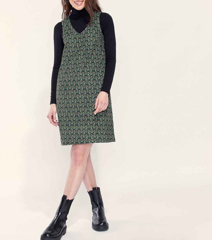Robe chasuble en velours lisse MASA