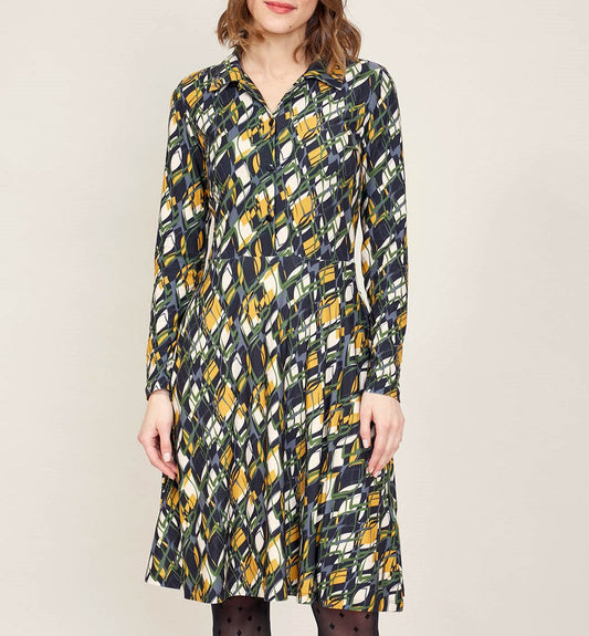 Robe chemise imprimée peau de pèche SANDA