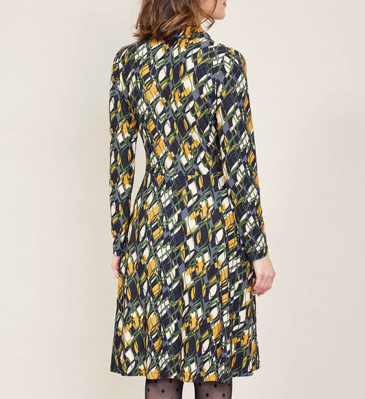 Robe chemise imprimée peau de pèche SANDA