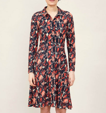 Robe chemise imprimée peau de pèche SANDA