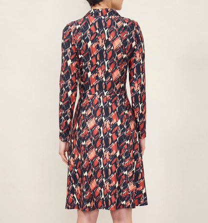 Robe chemise imprimée peau de pèche SANDA