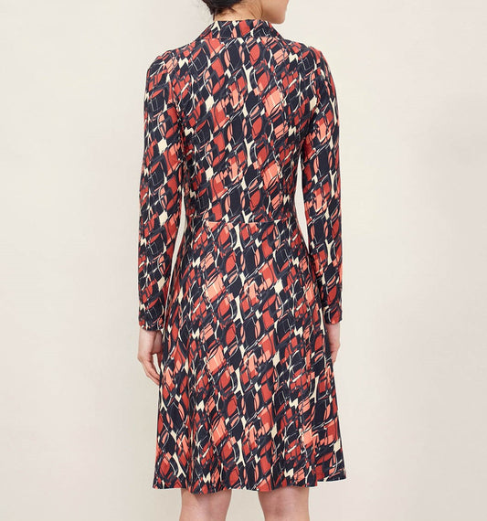 Robe chemise imprimée peau de pèche SANDA