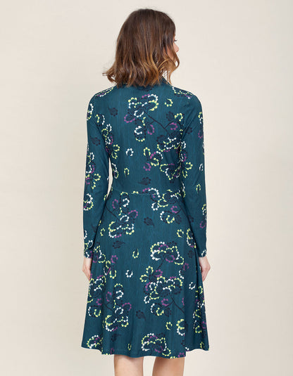 Robe chemise imprimée peau de pèche SANDA