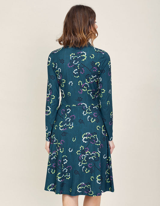 Robe chemise imprimée peau de pèche SANDA