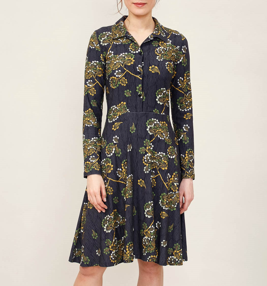 Robe chemise imprimée peau de pèche SANDA