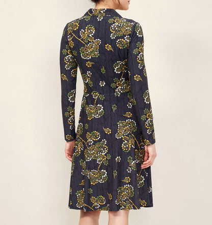 Robe chemise imprimée peau de pèche SANDA