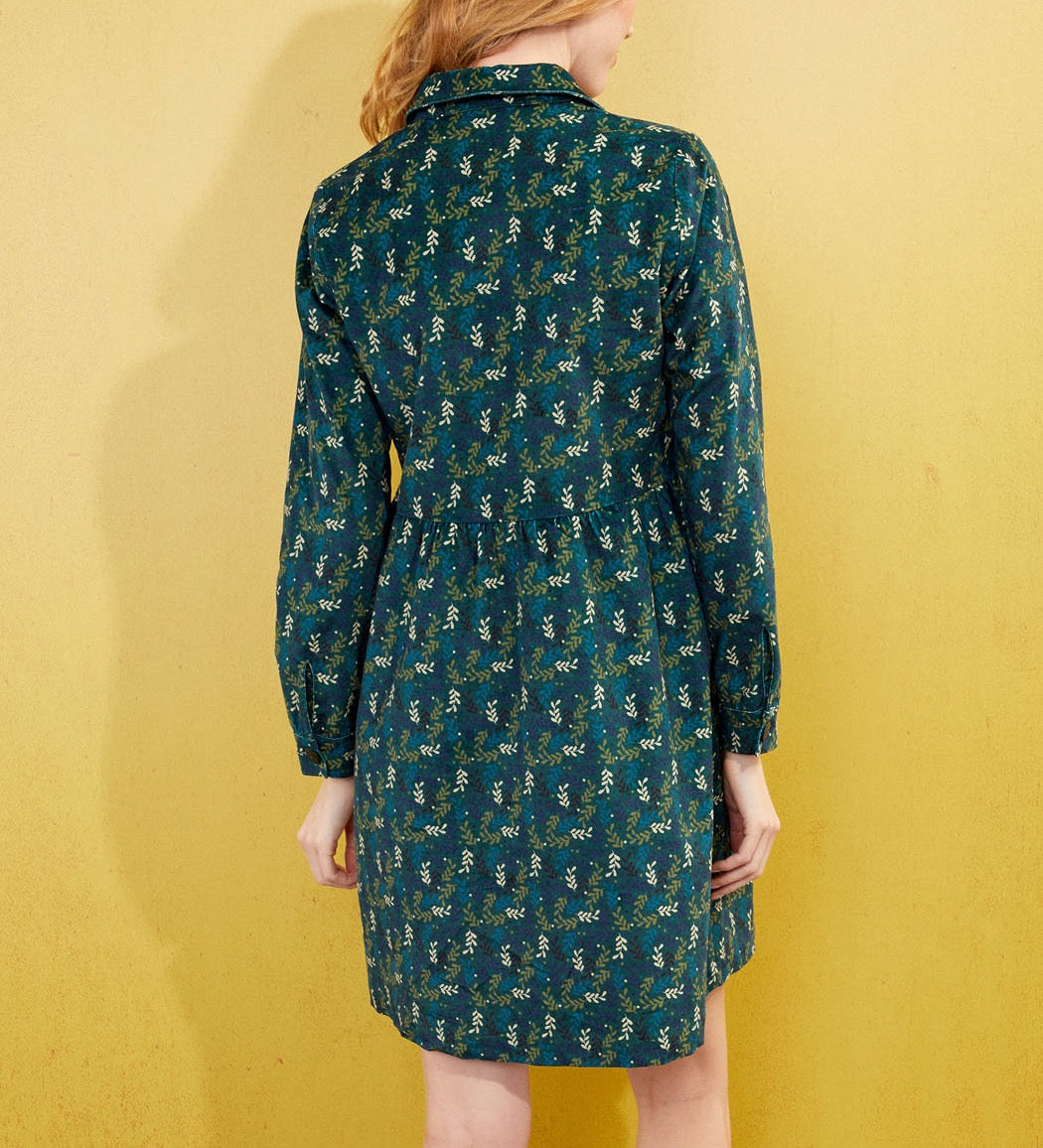 Robe chemisier velours stretch imprimée VERA
