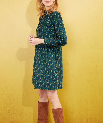 Robe chemisier velours stretch imprimée VERA