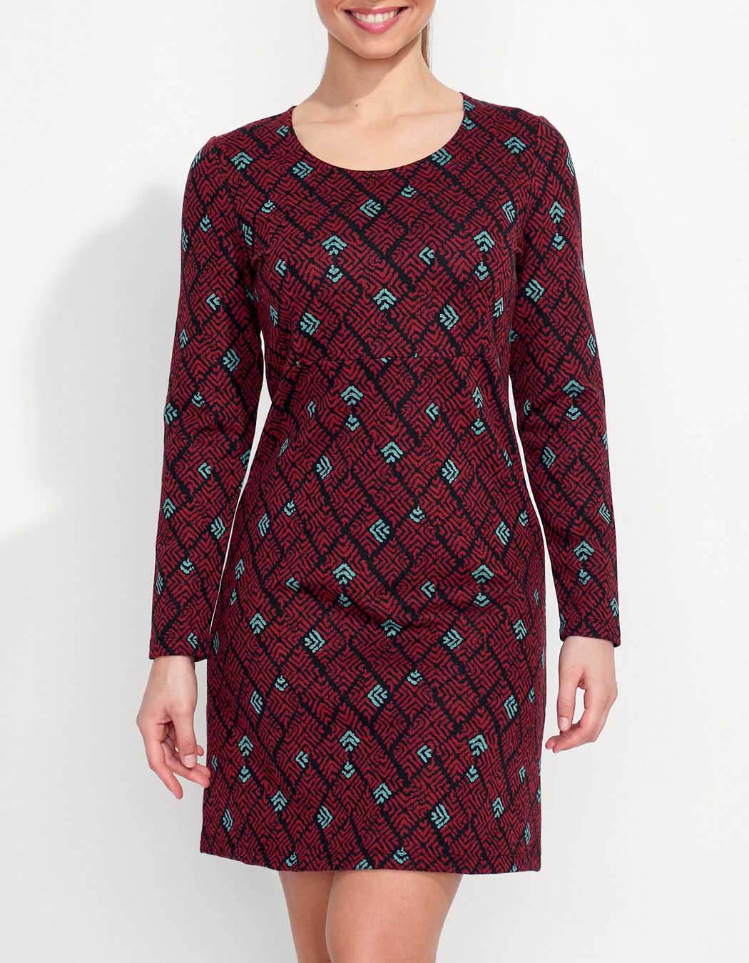 Robe maille droite imprimée WABI
