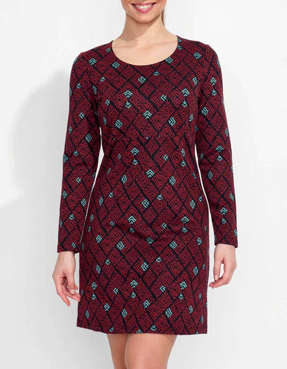 Robe maille droite imprimée WABI