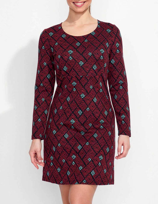 Robe maille droite imprimée WABI