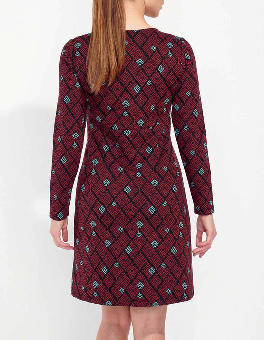 Robe maille droite imprimée WABI