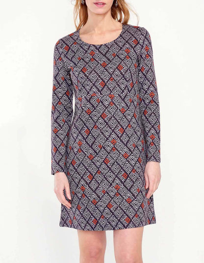 Robe maille droite imprimée WABI