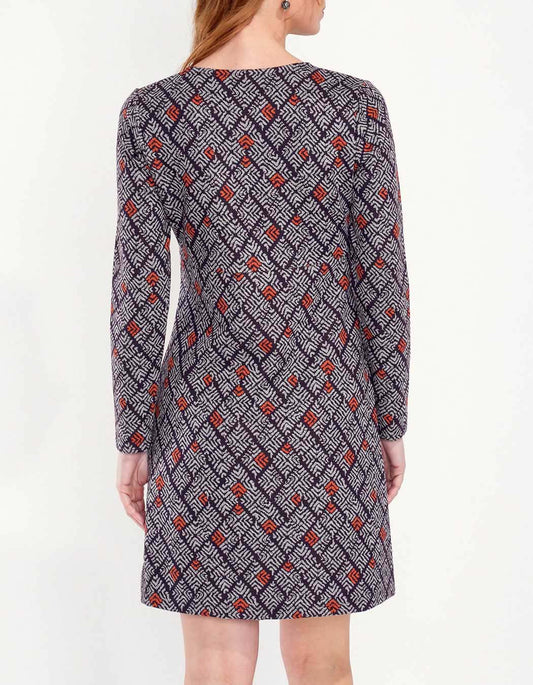 Robe maille droite imprimée WABI
