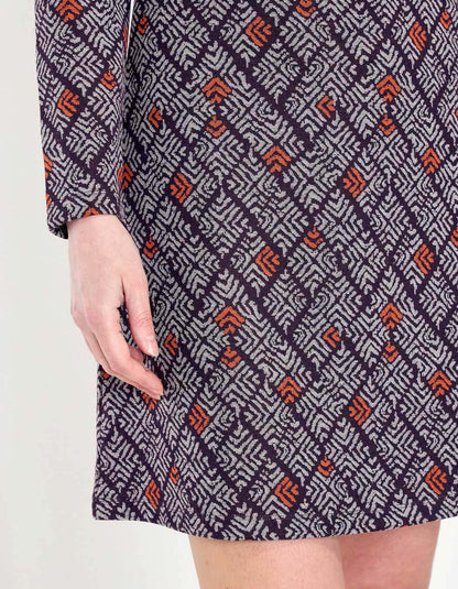 Robe maille droite imprimée WABI