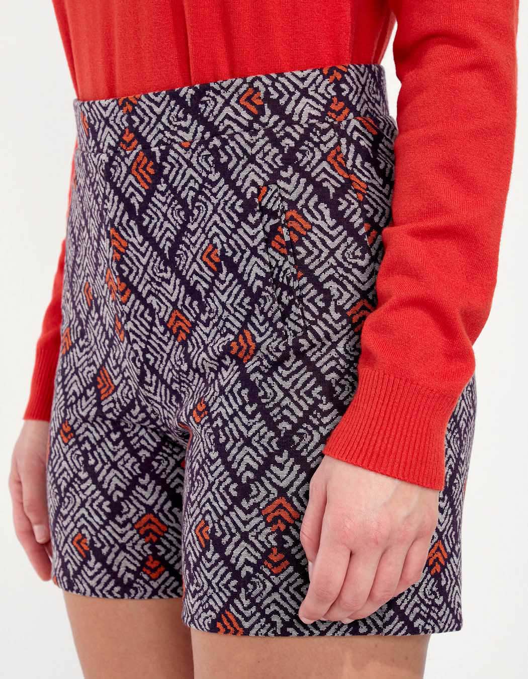 Short maille elastiqué imprimé SHAKTI