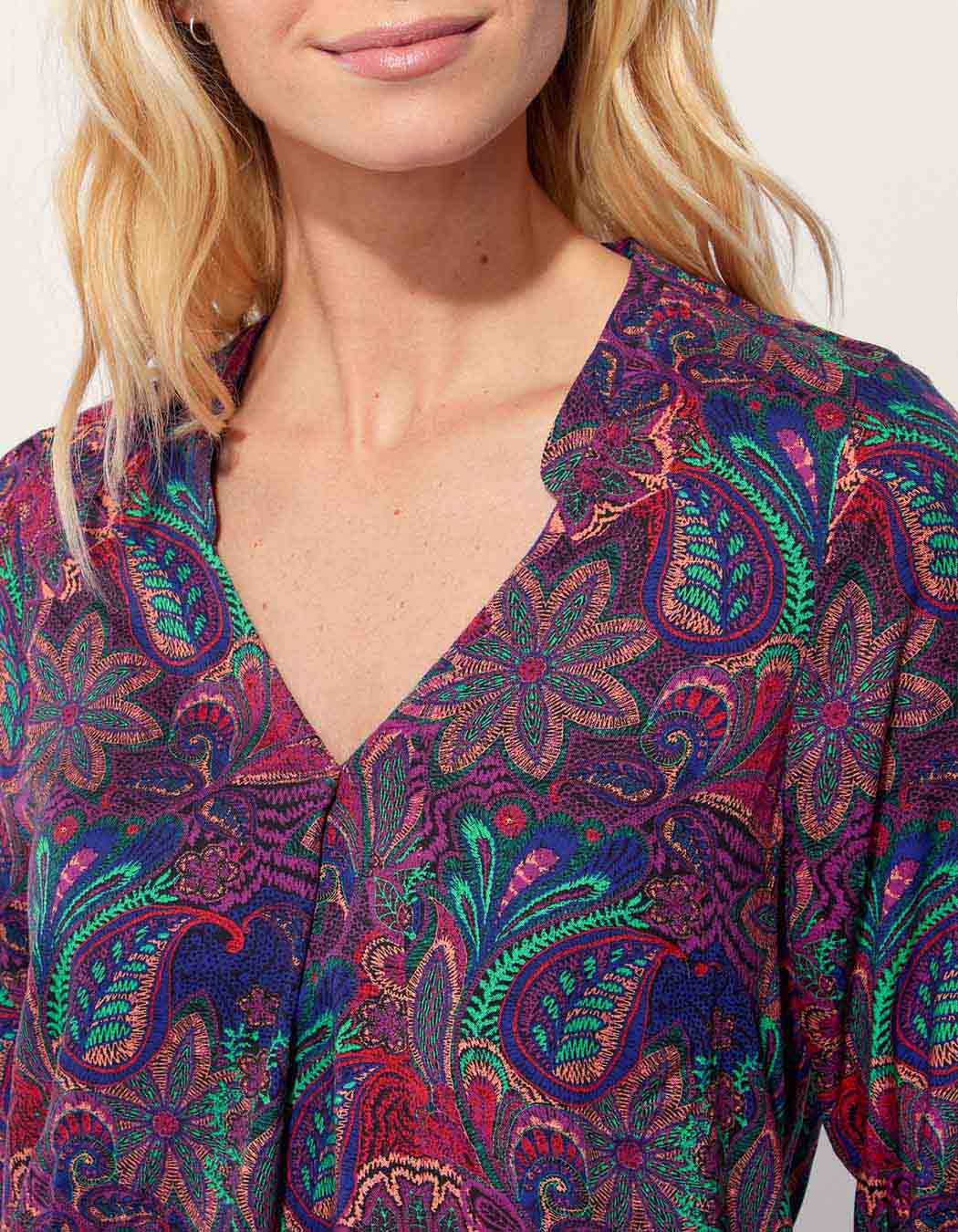 Blouse fluide evasée Ecovero AWARANE