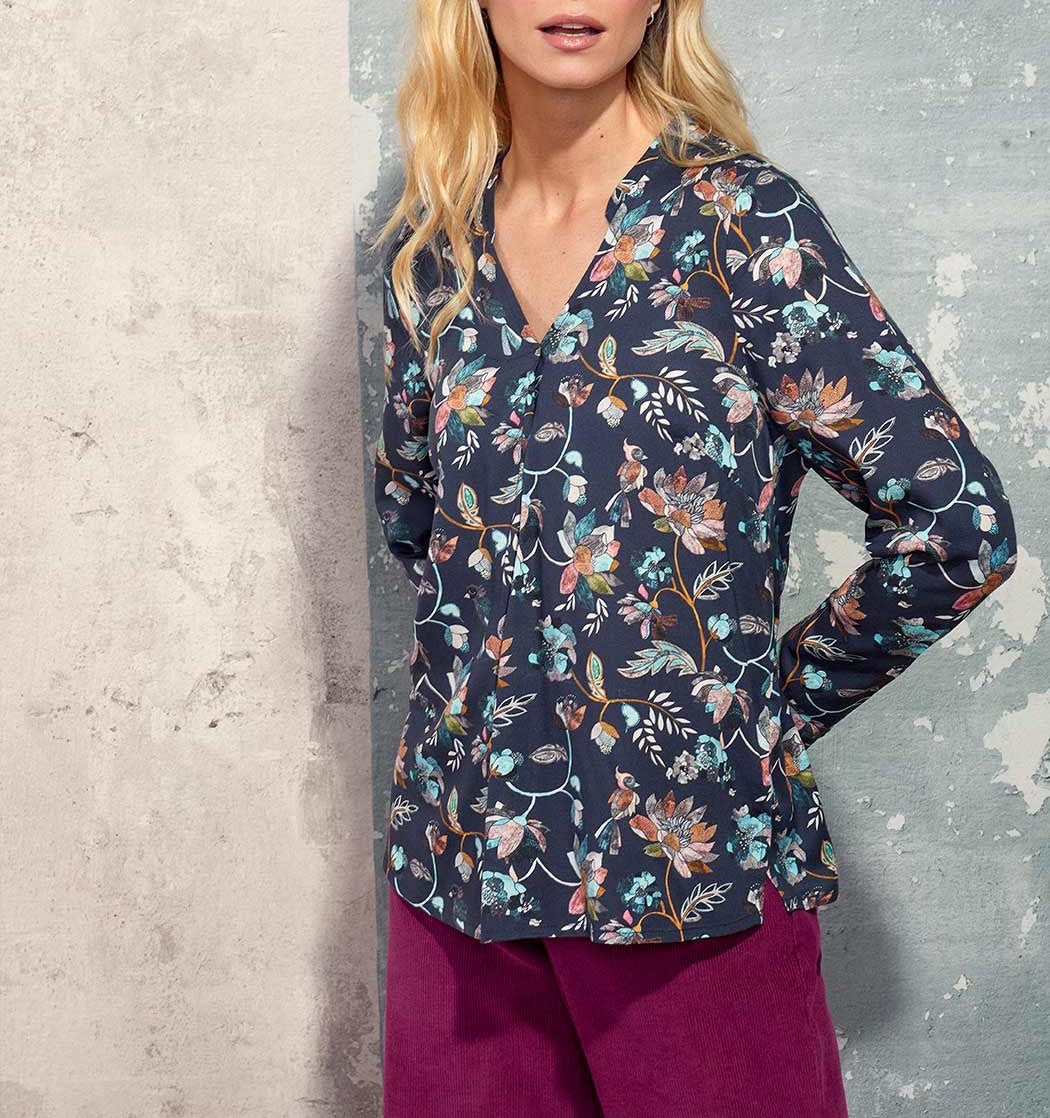 Blouse fluide evasée Ecovero AWARANE