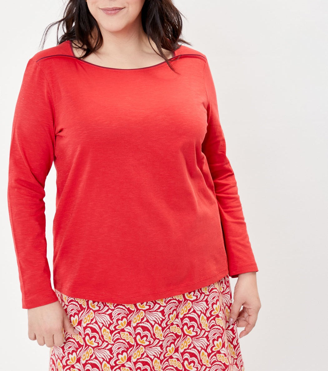T-shirt coton bio col bateau GONDA