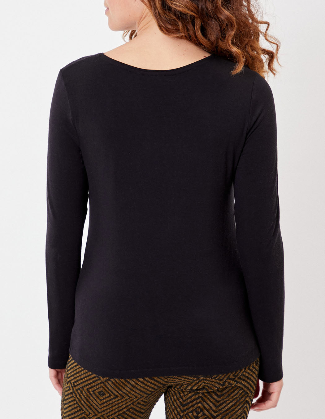 T-shirt fluide col v uni JAIPUR