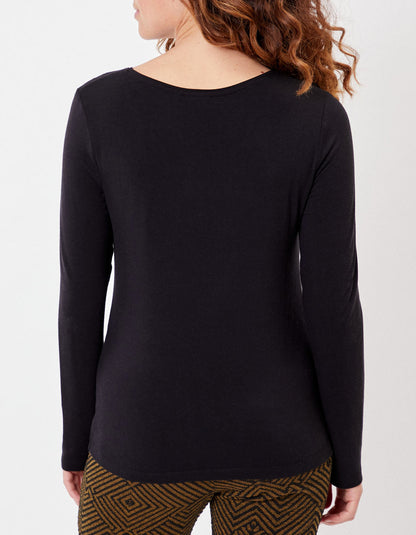 T-shirt fluide col v uni JAIPUR