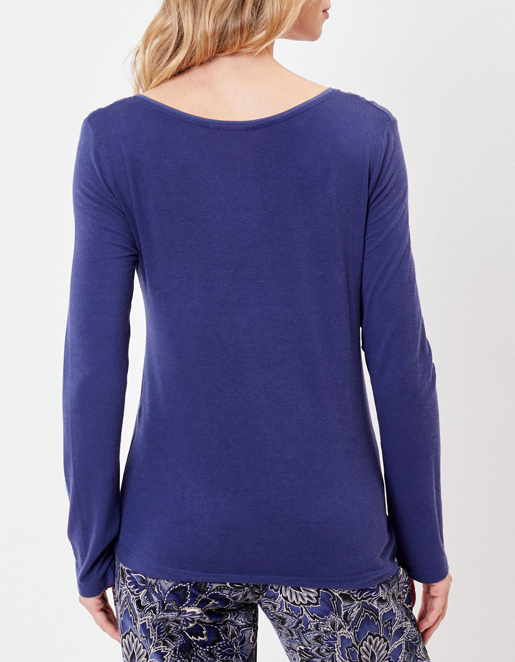 T-shirt fluide col v uni JAIPUR
