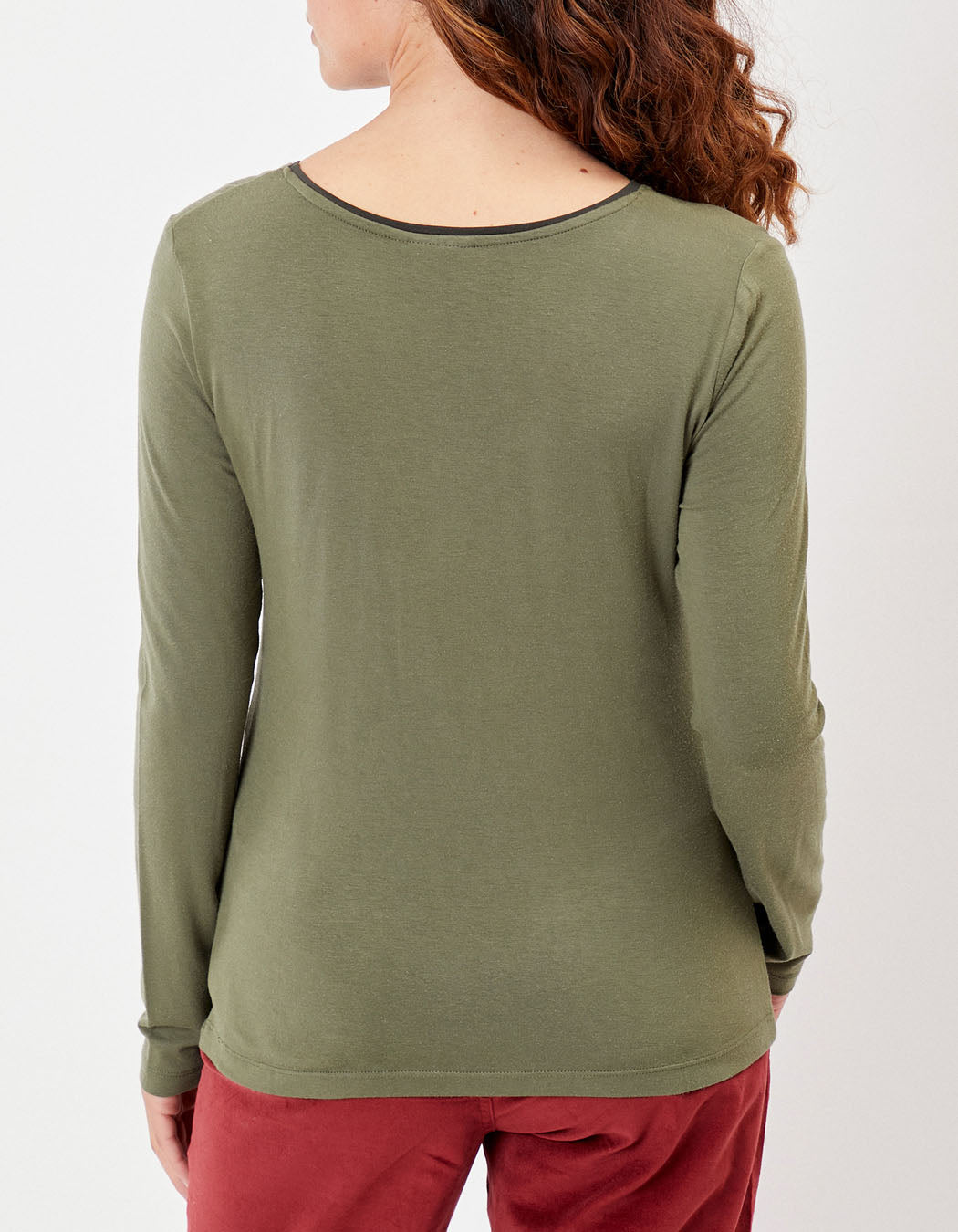 T-shirt fluide col v uni JAIPUR