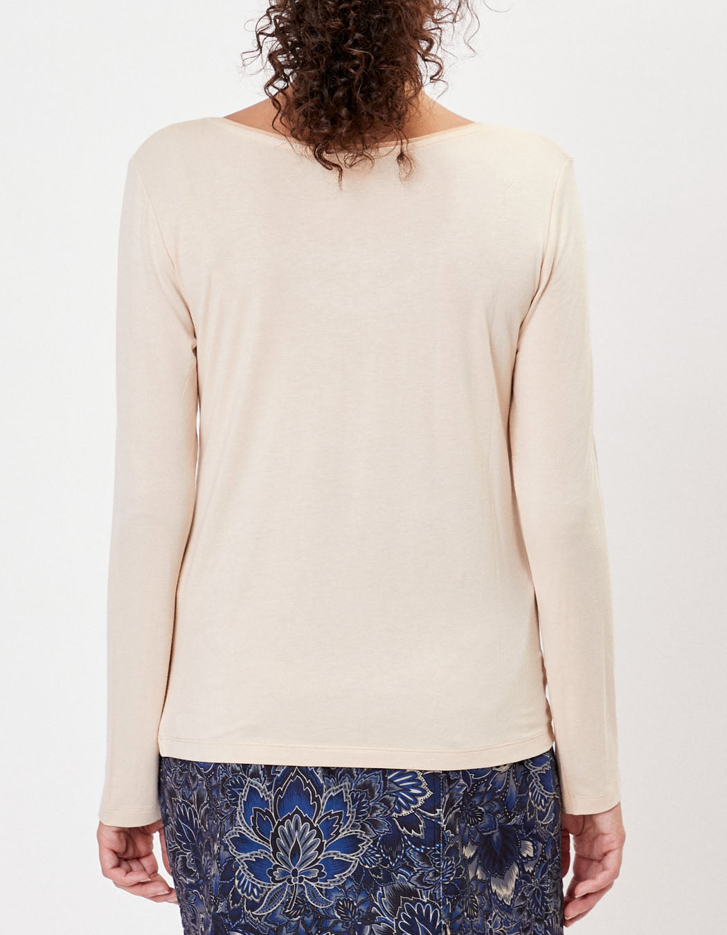 T-shirt fluide col v uni JAIPUR