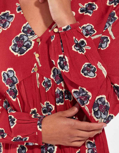 Blouse fluide evasée imprimée AMRITA